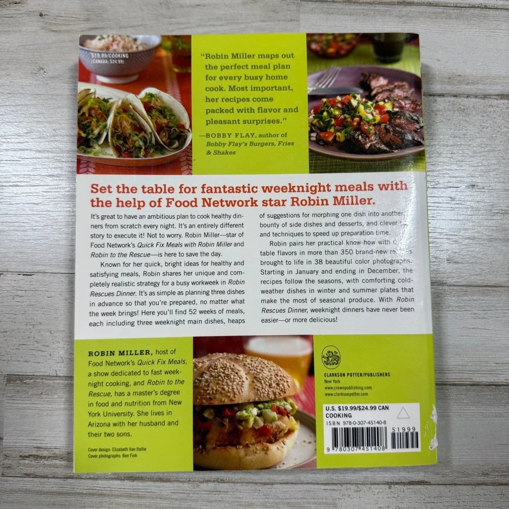Robin Rescues Dinner Robin Miller 52 Weeks Quick-Fix Meals 350 Recipes Cookbook